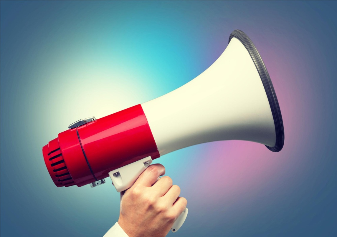 Megafon symbolizujący reklamę wyrobów medycznych