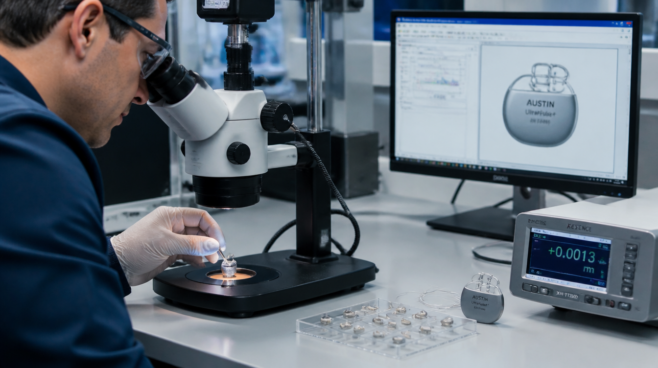 Badanie niezawodności miniaturowego implantu elektronicznego.