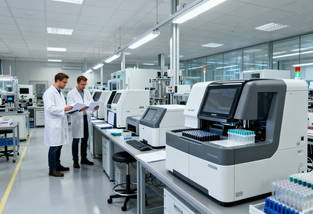 Analizator biochemiczny i środowisko produkcji kontraktowej dla projektu Equisse 400i