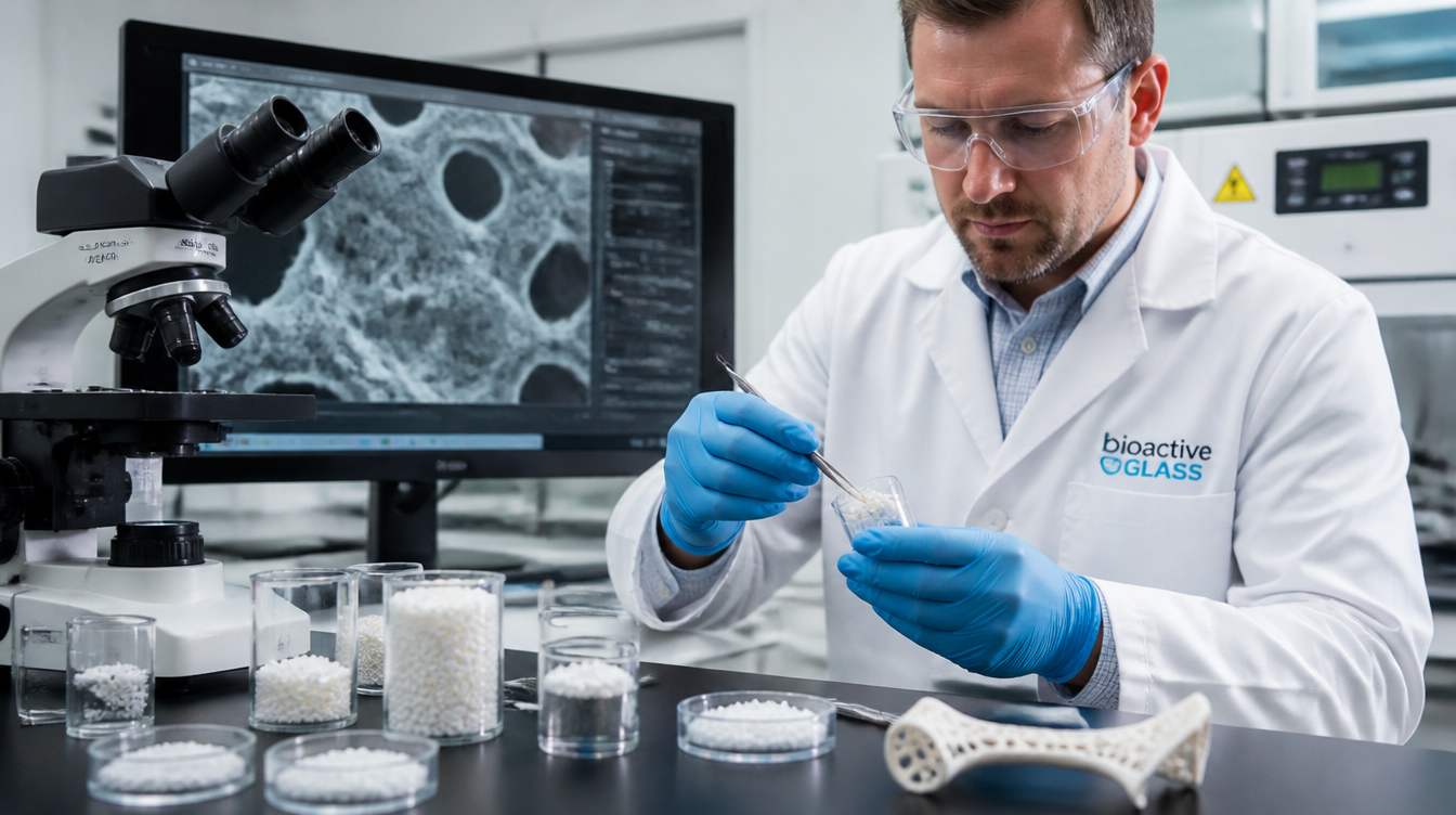 Kontrola syntetycznego biomateriału do produkcji substytutów kości.