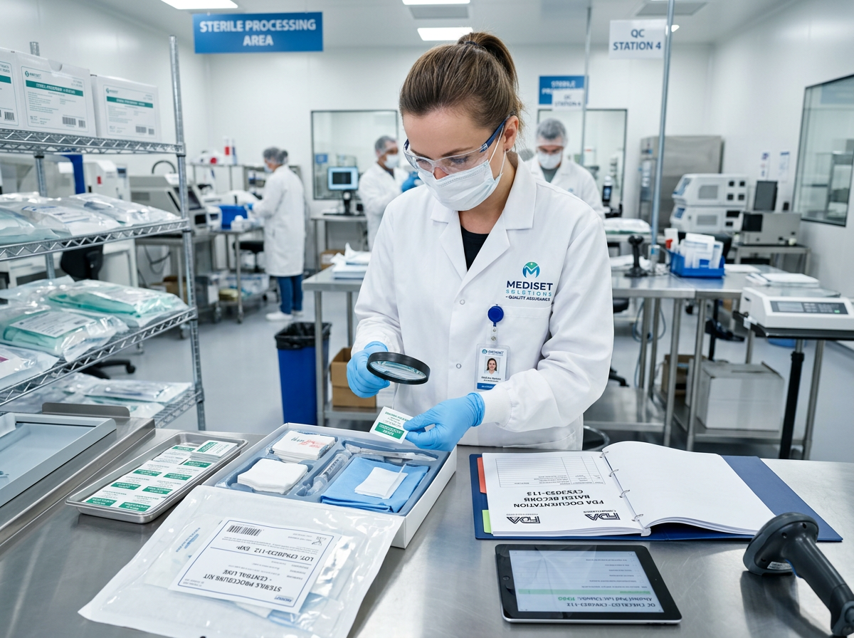 Zestaw proceduralny convenience kit z komponentami objętymi kontrolą jakości