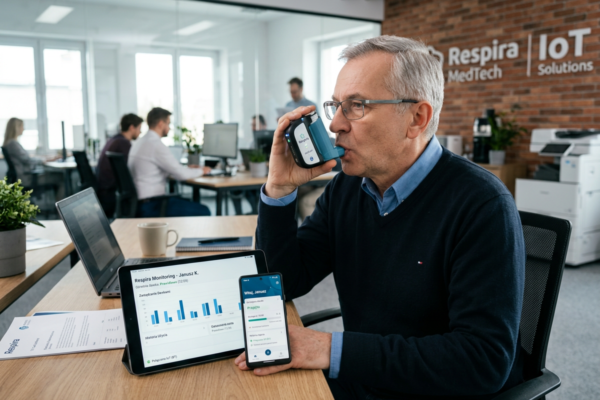 Smart inhaler add-on FindAir jako connected medical device do monitorowania użycia inhalatora