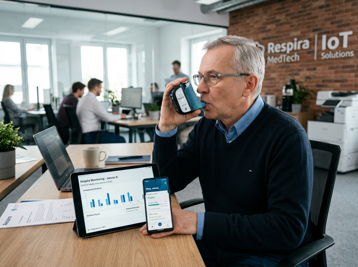 Smart inhaler add-on FindAir jako connected medical device do monitorowania użycia inhalatora