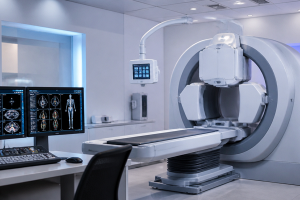 Nowoczesny system SPECT/CT w pracowni medycyny nuklearnej.