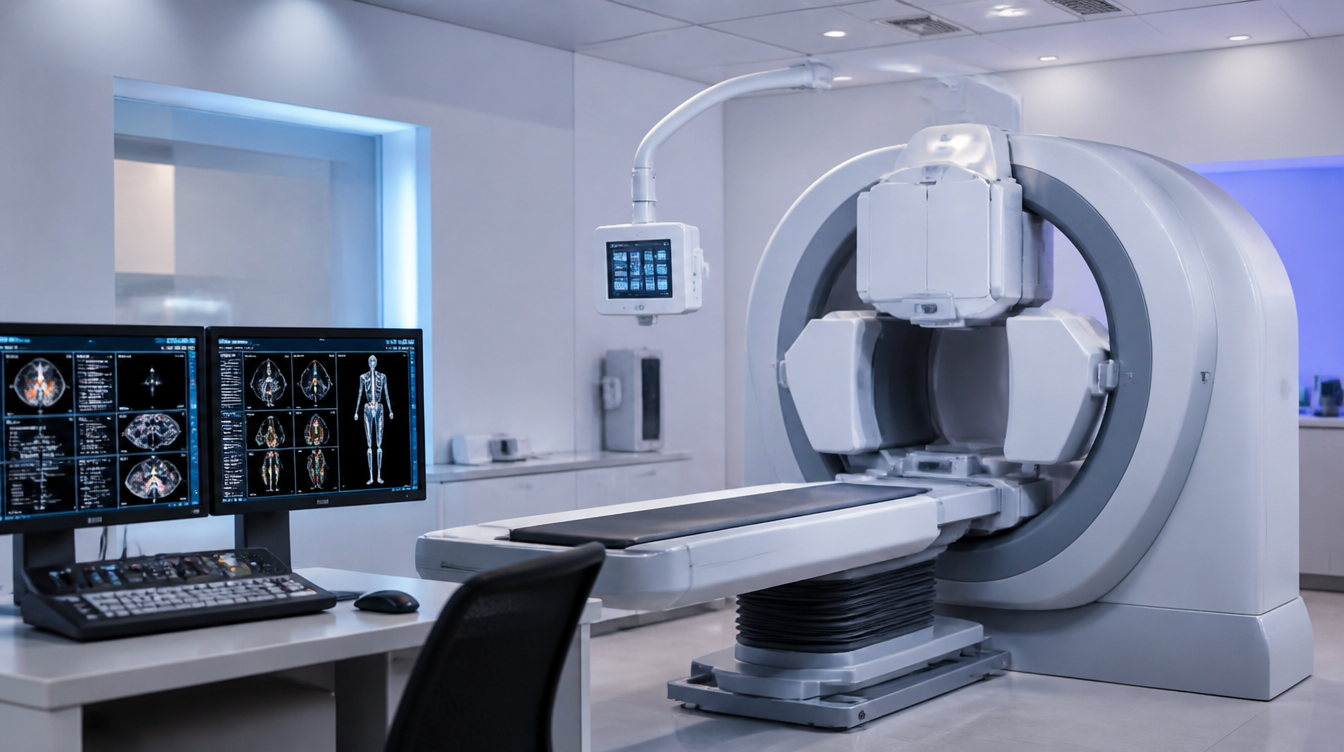 Nowoczesny system SPECT/CT w pracowni medycyny nuklearnej.