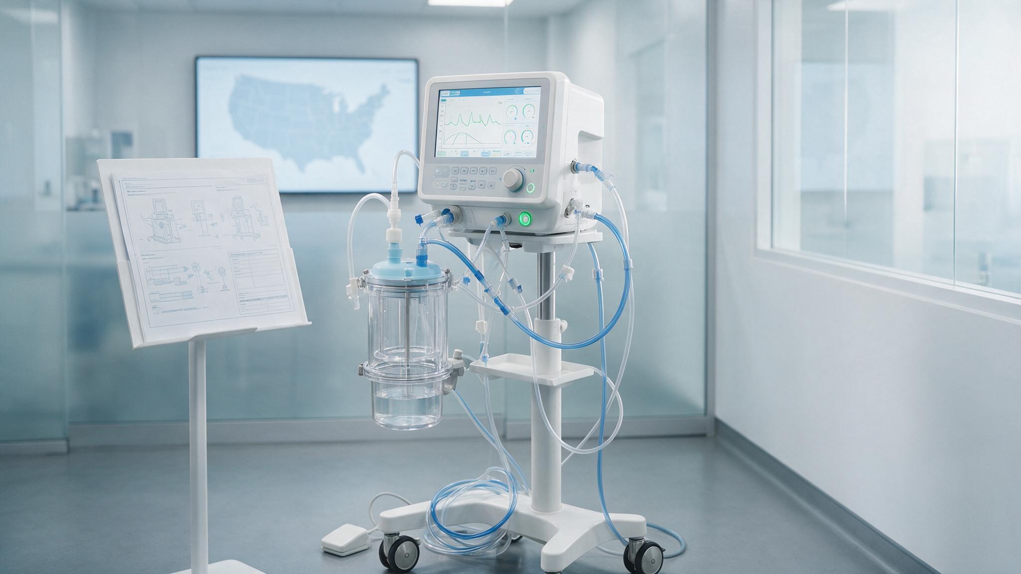 Laboratoryjne urządzenie perfuzyjne i dokumentacja dotycząca przygotowania technologii medycznej do rynku USA.