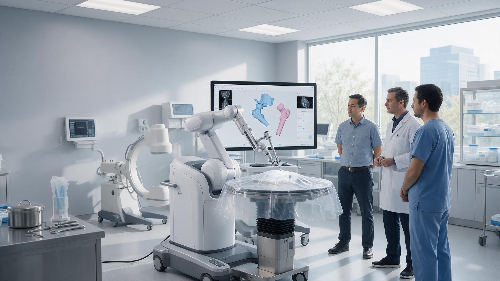 Zaawansowany system robotyczny do zastosowań ortopedycznych w środowisku technologii medycznych.