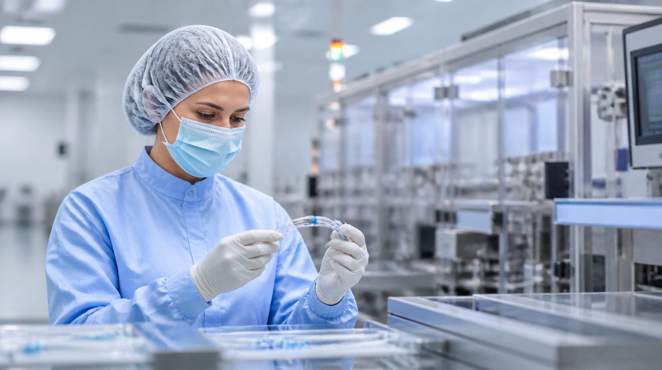 Produkcja systemów infuzyjnych w jednym z zakładów wyrobów medycznych
