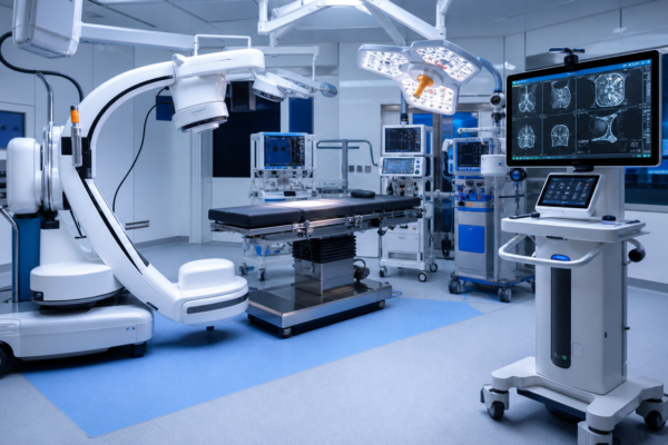 Mobilny system obrazowania 3D współpracujący z nawigacją na sali operacyjnej.