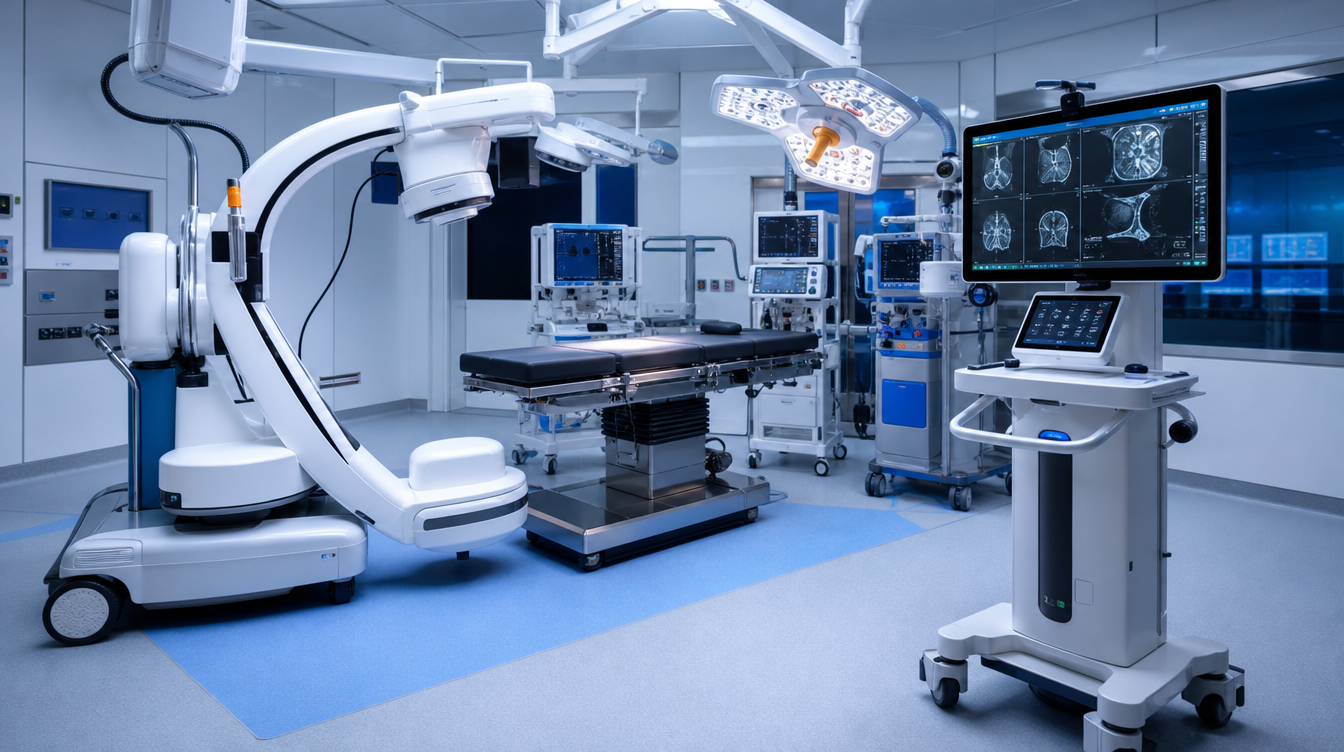 Mobilny system obrazowania 3D współpracujący z nawigacją na sali operacyjnej.