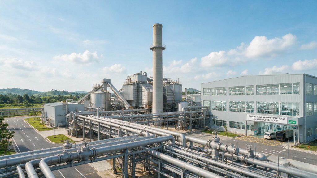 Elektrociepłownia przy zakładzie produkcyjnym rękawic medycznych.
