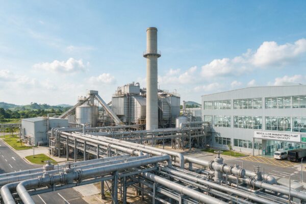 Elektrociepłownia przy zakładzie produkcyjnym rękawic medycznych.