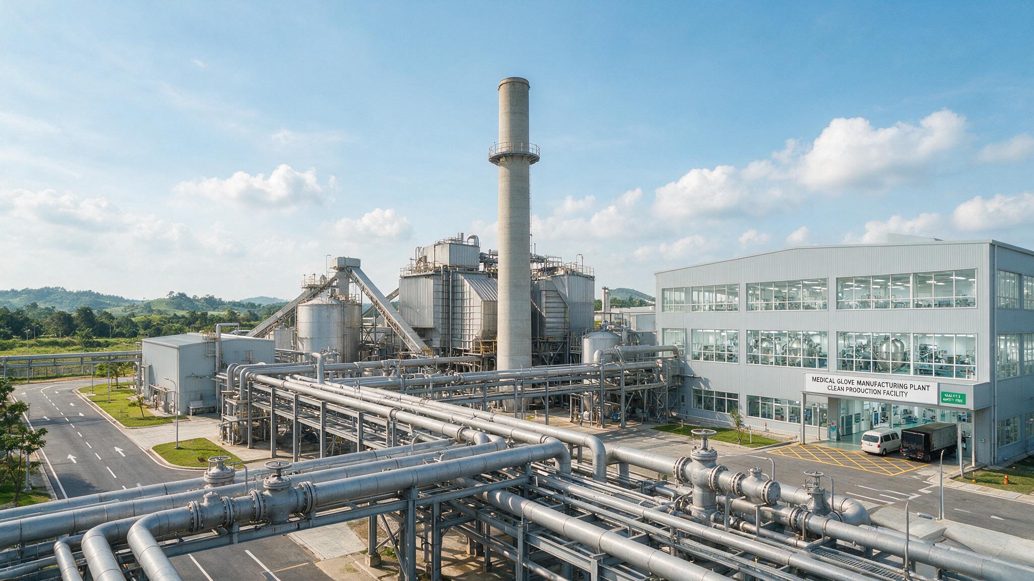 Elektrociepłownia przy zakładzie produkcyjnym rękawic medycznych.