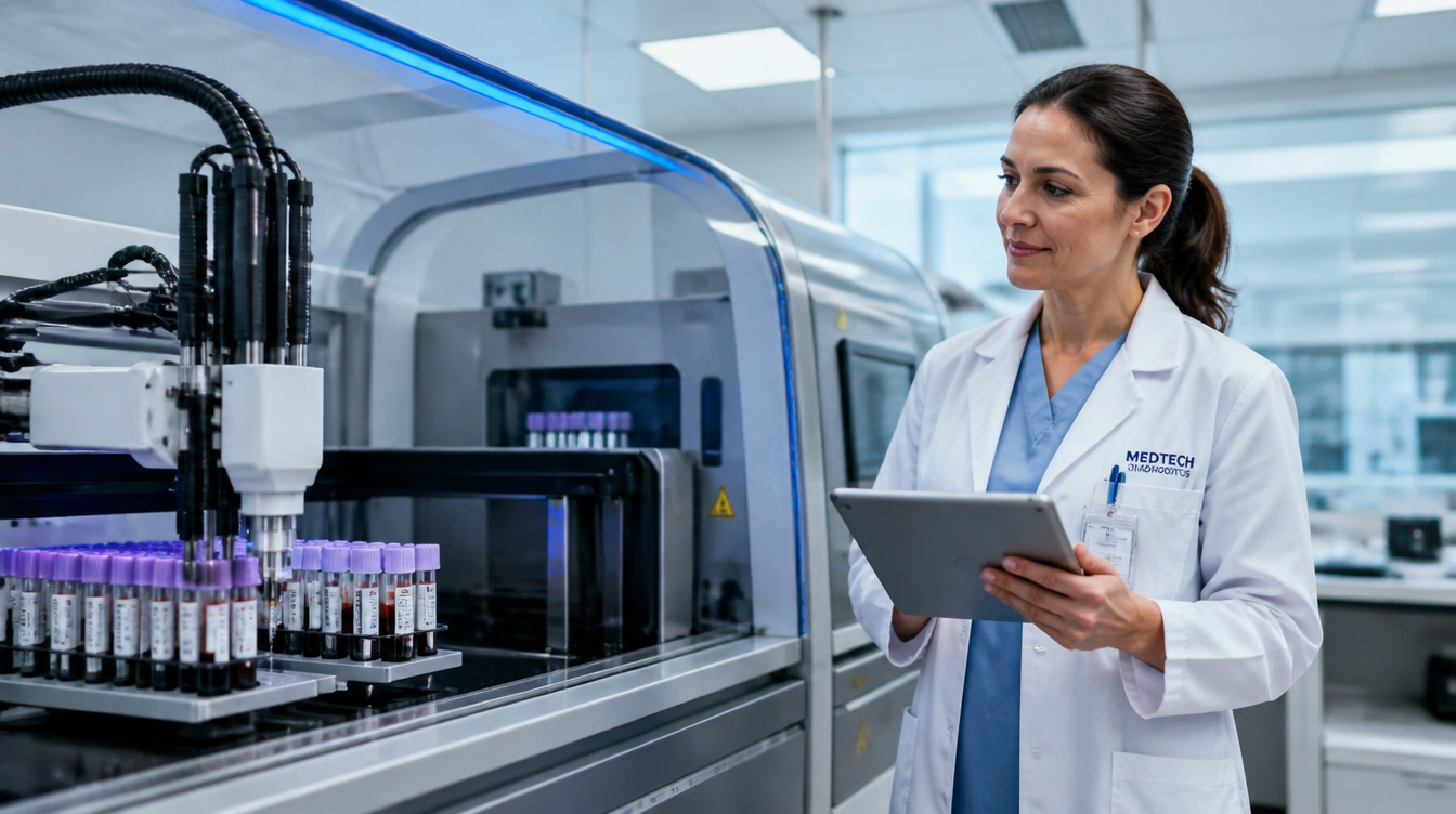 Robotyczne stanowisko do automatyzacji pobierania krwi w laboratorium diagnostycznym