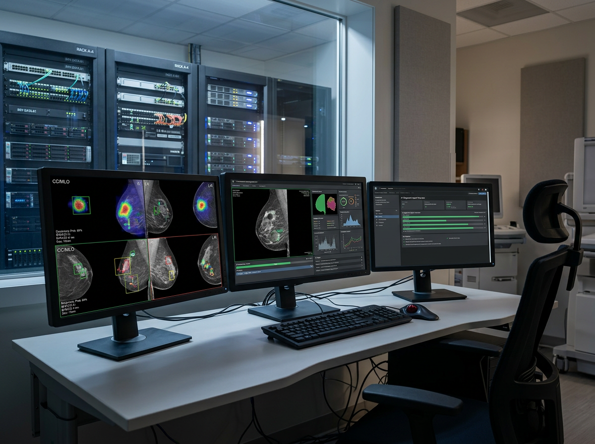 System AI do analizy mammografii wdrażany przez Synektik i Carebot.
