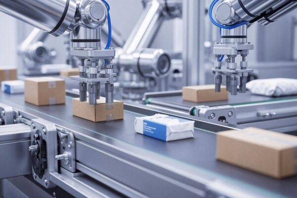 Linia montażu sprzętu medycznego w zakładzie produkcyjnym