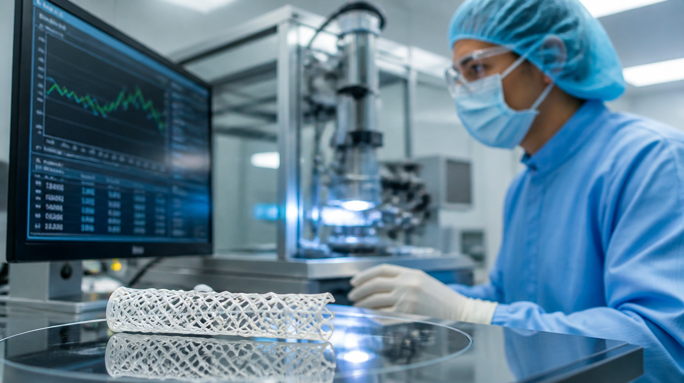 Kontrola produkcji polimerowego implantu naczyniowego w środowisku cleanroom.